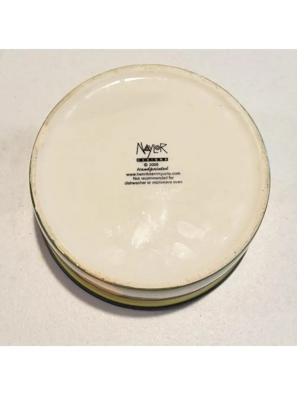 Naylor Designs Ceramic Handpainted Happy Birthday Dog Water Food Bowl